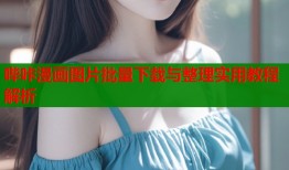 哔咔漫画图片批量下载与整理实用教程解析