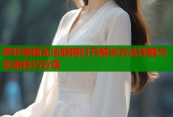 哔咔漫画无法联网打开解决方法详解与实用技巧分享