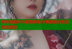 哔咔漫画iOS使用体验卡顿原因分析及优化建议